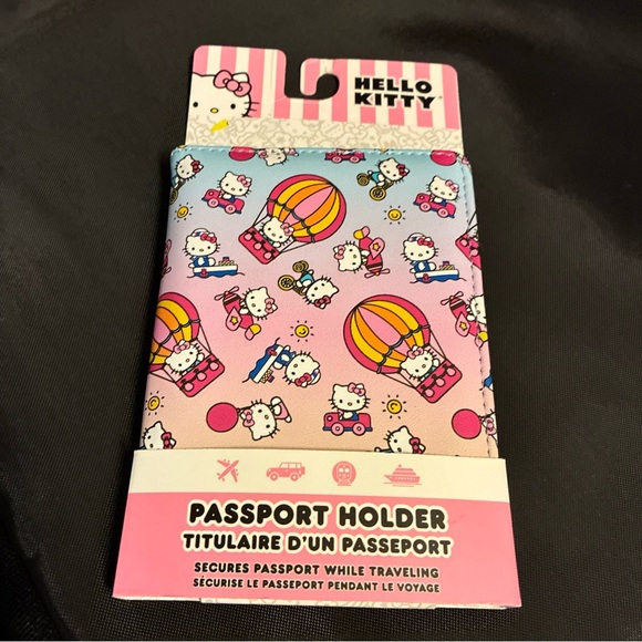 Hello Kitty Pink and Blue Travel Passport Cover - Picture 2 of 5